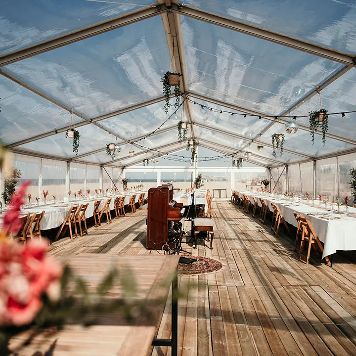 Aluhal Tent dubbele loopdeur